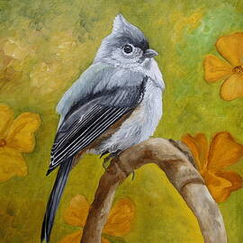Big-Eyed Tufted Titmouse by Angeles M Pomata