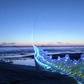 Bioluminescent Alien Seaweed by Eris And AI