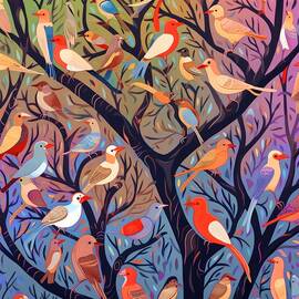 Birds in a tree 3 by Land of Dreams