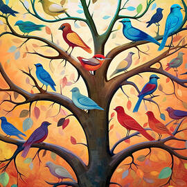 Birds in a tree by Land of Dreams