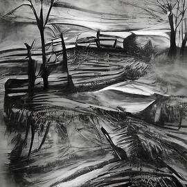 Black and White Landscape 03 by AM FineArtPrints