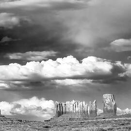 Black and white Monument Valley sunset  by Joe Schofield