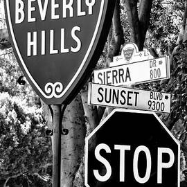Black California Series - Beverly Hills Sign by Philippe HUGONNARD