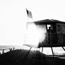 Black California Series - Huntington Beach Sunset by Philippe HUGONNARD
