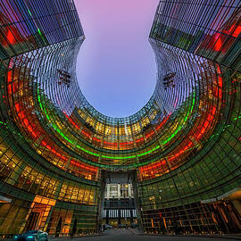 Bloomberg Tower NYC Christmas  by Susan Candelario