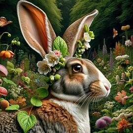 Blossom-Eared Sentinel of the Enchanted Garden by Bill And Linda Tiepelman