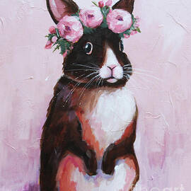 Blossom in a flower crown by Lucia Stewart