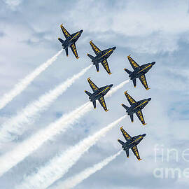 Blue Angels Delta Clouds by Jeff Saunders