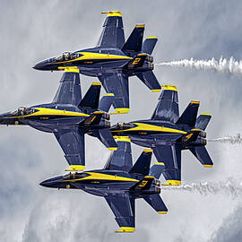 Blue Angels Diamond Formations by Susan Candelario