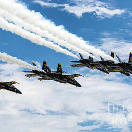 Blue Angels Flyby by Jeff Saunders