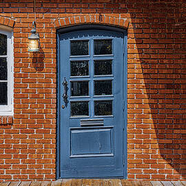 Blue Door Brick Wall by Alison Frank