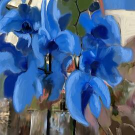 Blue Orchids - Orchid Wall Art by Sonja Kraft