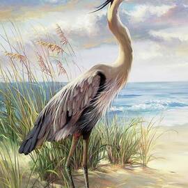Blue Heron Deux by Laurie Snow Hein