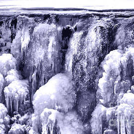 Blue Ice Waterfall by Olivier Le Queinec