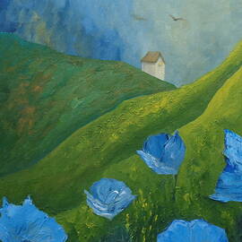 Blue In The Fields by Angeles M Pomata