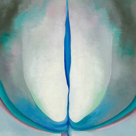 Blue line - abstract modernist painting by Georgia O'Keeffe by Georgia O'Keeffe