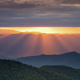 Blue Ridge Mountains Sunset by Dave King