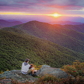 Blue Ridge Mountains Sunset Lovers by Dave King