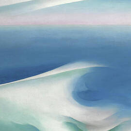 Blue wave, Main - modernist abstract seascape painting by Georgia O'Keeffe by Georgia O'Keeffe