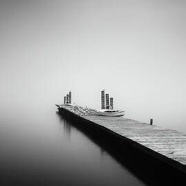 Boat Jetty in the mist by Grant Glendinning