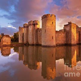 Bodiam Castle sunset, Sussex, England by Neale And Judith Clark
