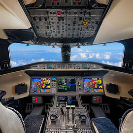 Bombbardier Jet Cockpit - Fine Art Aviation Photography by Dave Koch by Dave Koch - Aircraft Photography