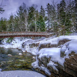 Bridge Over Rocky Gorge, Winter. by Jeff Sinon