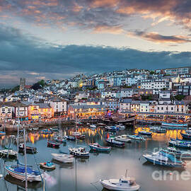 Yachts in Brixham harbour, Devon, England by Neale And Judith Clark