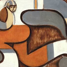  Broncos Abstract Football Player by Tommervik