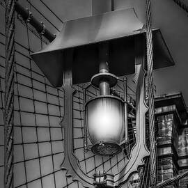 Brooklyn Bridge Lamp BW by Susan Candelario