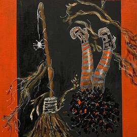 Brooms and spiders by Juliette Becker