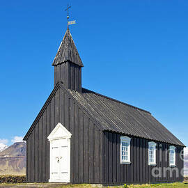 Budir black church, Snaefellsnes peninsula, Iceland by Neale And Judith Clark