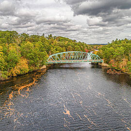 Butts Bridge Fall by Veterans Aerial Media LLC