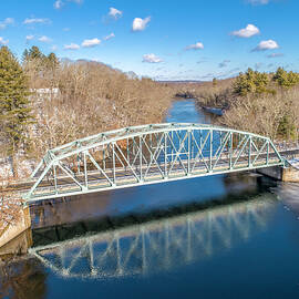 Butts Bridge Winter by Veterans Aerial Media LLC