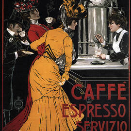 Caffe Espresso Servizio Istantaneo - Vintage Advertising Poster by Studio Grafiikka