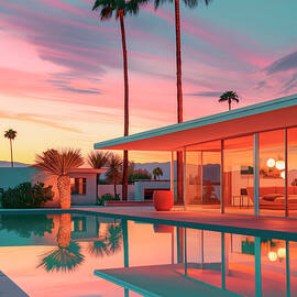 California Dreaming - Sunset House Pool by Philippe HUGONNARD