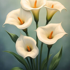 Calla Lilies Wall Art Vintage Oil Painting by Nature Oil Painting