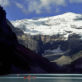 Canoeing on Lake Louise by Barbara Siegel