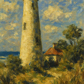 Cape St. George Lighthouse Under a Blue Sky #3 by Antonios Valamontes