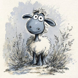 Cartoon Sheep 01 by Elisabeth Lucas