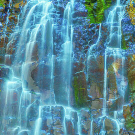 Cascading Mountain Waterfall by Bruce Block