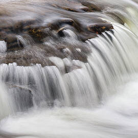 Cascading Waterfall over Smooth Rocks by Michael Collins