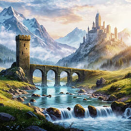 Castle by the Mountain River by The Luxury Art Collection