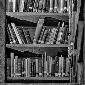 Castle Library Room Books BW by Susan Candelario