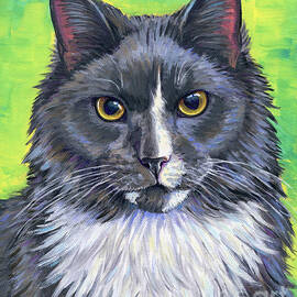 Cat Portrait - Lenny by Rebecca Wang