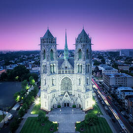 Cathedral Basilica of the Sacred Heart Aerial by Susan Candelario
