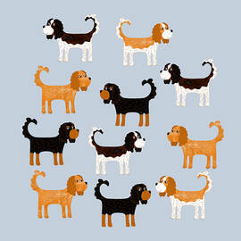 Cavalier King Charles Spaniel Dogs by Nic Squirrell