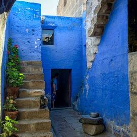 Charming Alleyway at the Santa Catalina Monastery, Arequipa, Peru by Travel Essayist