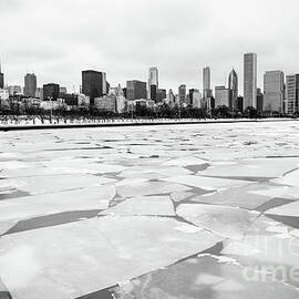 Chicago Skyline in WInter Black and White Photo by Paul Velgos
