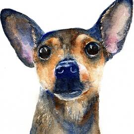 Chihuahua Love by Carlin Blahnik CarlinArtWatercolor